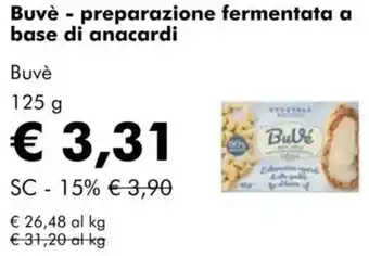 NaturaSì Buvè - preparazione fermentata a base di anacardi Buvè offerta