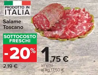 Carrefour Salame Toscano offerta