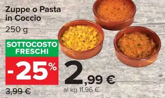 Carrefour Zuppe o Pasta in Coccio offerta