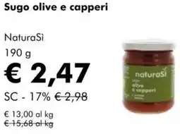 NaturaSì Sugo olive e capperi NaturaSì offerta