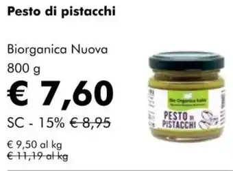 NaturaSì Pesto di pistacchi Biorganica Nuova offerta