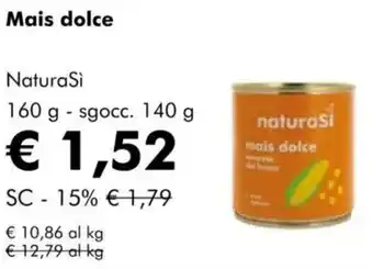 NaturaSì Mais dolce Natura Si offerta