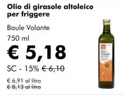 NaturaSì Olio di girasole altoleico per friggere Baule Volante offerta