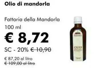 NaturaSì Olio di mandorla Fattoria della Mandorla offerta