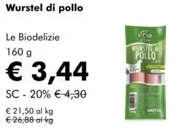 NaturaSì Wurstel di pollo Le Biodelizie offerta