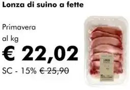 NaturaSì Lonza di suino a fette Primavera offerta