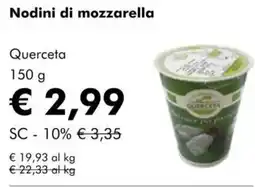 NaturaSì Nodini di mozzarella Querceta offerta