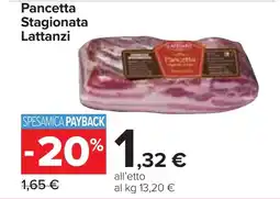 Carrefour Pancetta Stagionata Lattanzi offerta