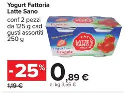 Carrefour Yogurt Fattoria Latte Sano offerta