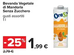 Carrefour Bevanda Vegetale di Mandorla Senza Zucchero offerta