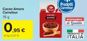 Carrefour Cacao Amaro Carrefour offerta