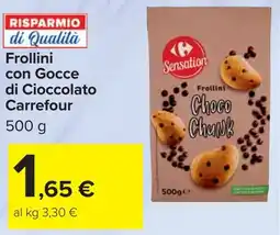 Carrefour Frollini con Gocce di Cioccolato Carrefour offerta