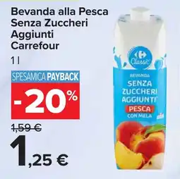 Carrefour Bevanda alla Pesca Senza Zuccheri Aggiunti Carrefour offerta