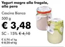 NaturaSì Yogurt magro alla fragola, alla pera Cascina Bianca offerta