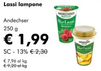 NaturaSì Lassi lampone Andechser offerta