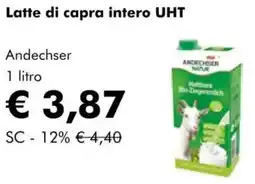 NaturaSì Latte di capra intero UHT Andechser offerta