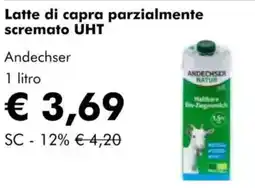 NaturaSì Latte di capra parzialmente scremato UHT Andechser offerta