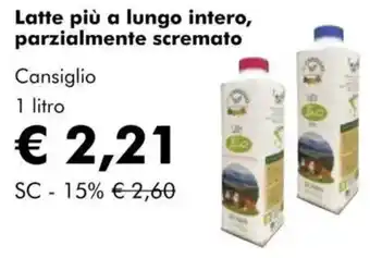 NaturaSì Latte più a lungo intero, parzialmente scremato Cansiglio offerta