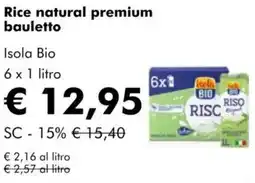 NaturaSì Rice natural premium bauletto Isola Bio offerta