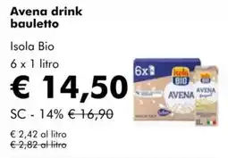 NaturaSì Avena drink bauletto Isola Bio offerta