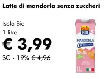 NaturaSì Latte di mandorla senza zuccheri Isola Bio offerta