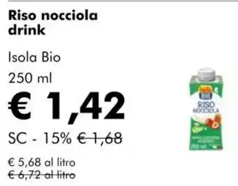 NaturaSì Riso nocciola drink Isola Bio offerta