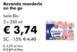 NaturaSì Bevanda mandorla on the go Isola Bio offerta