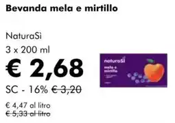 NaturaSì Bevanda mela e mirtillo Natura Si offerta