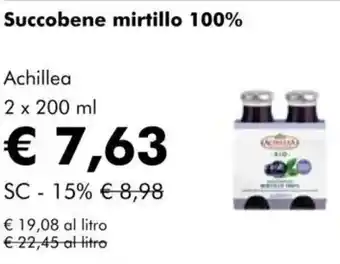 NaturaSì Succobene mirtillo 100% Achillea offerta