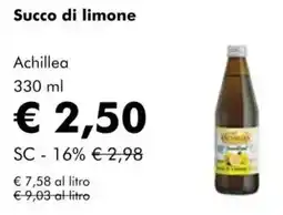 NaturaSì Succo di limone Achillea offerta