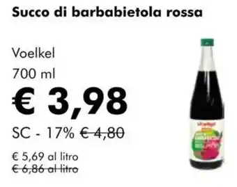 NaturaSì Succo di barbabietola rossa Voelkel offerta