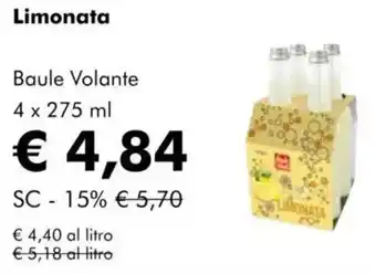 NaturaSì Limonata Baule Volante offerta