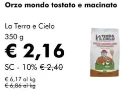 NaturaSì Orzo mondo tostato e macinato la terra e cielo offerta