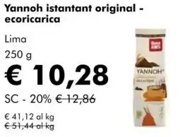 NaturaSì Yannoh istantant original - ecoricarica Lima offerta