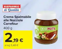 Carrefour Crema Spalmabile alle Nocciole Carrefour offerta