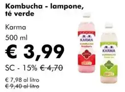 NaturaSì Kombucha - lampone, té verde karma offerta