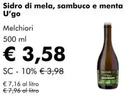 NaturaSì Sidro di mela, sambuco e menta u'go melchiori offerta