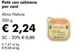 NaturaSì Patè con salmone per cani Almo Nature offerta