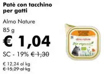 NaturaSì Patè con tacchino per gatti almo nature offerta