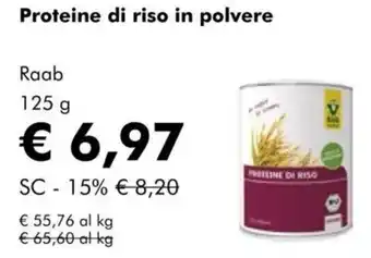 NaturaSì Proteine di riso in polvere raab offerta