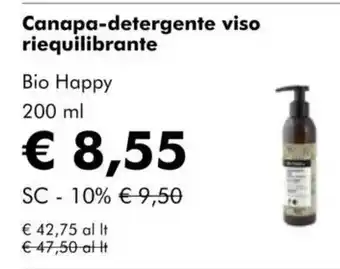 NaturaSì Canapa-detergente viso riequilibrante Bio Happy offerta