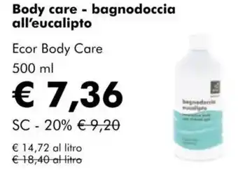 NaturaSì Body care - bagnodoccia all'eucalipto ecor body care offerta