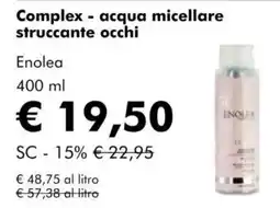 NaturaSì Complex - acqua micellare struccante occhi enolea offerta