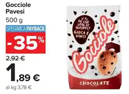 Carrefour Gocciole Pavesi offerta