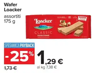 Carrefour Wafer Loacker offerta