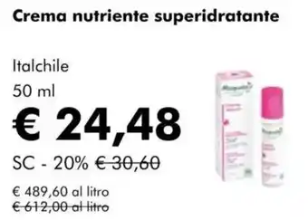 NaturaSì Crema nutriente superidratante Italchile offerta