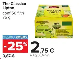 Carrefour The Classico Lipton offerta