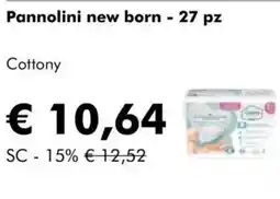 NaturaSì Pannolini new born Cottony - 27 pz offerta