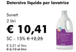 NaturaSì Detersivo liquido per lavatrice Sonett offerta