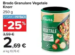 Carrefour Brodo Granulare Vegetale Knorr offerta